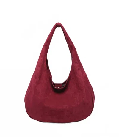 Jen & Co. Women's Katherine Slouchy Round Hobo Bag In Wine