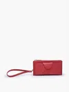 Jen & Co. Women's Kyla Snap Closure Wristlet Wallet In Red In Red