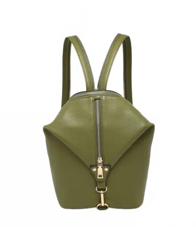 Jen & Co. Women's Linnette Foldover Clasp Backpack In Olive