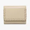 Jen & Co. Women's Logan Whipstitch Trifold Wallet In Parchment In Nude