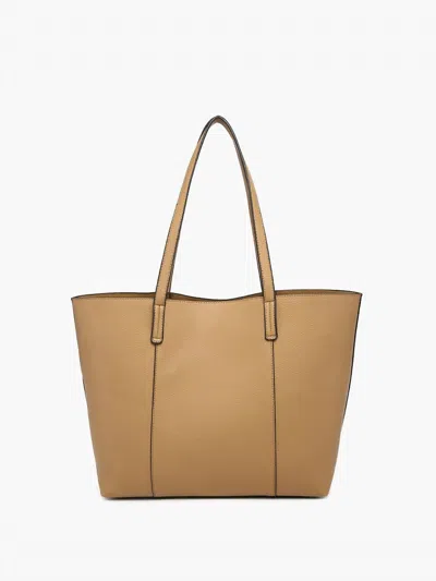 Jen & Co. Women's Millie Classic Paneled Tote Bag In Tan In Multi