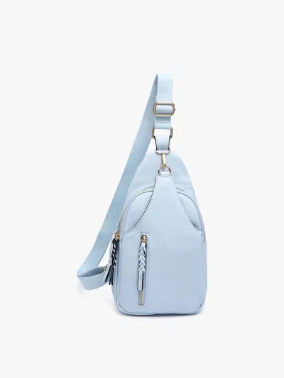 Jen & Co. Women's Nikki Vegan Sling Pack Bag In Glacial Blue