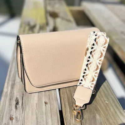 Jen & Co. Women's Noah Vegan Guitar Strap Crossbody In Parchment In Neutral