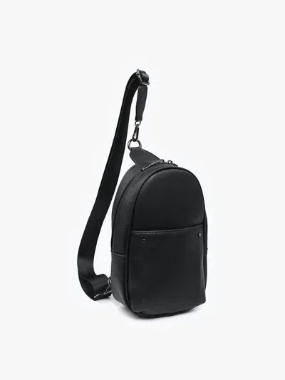 Jen & Co. Women's Pamela Double Zip Sling Bag In Black