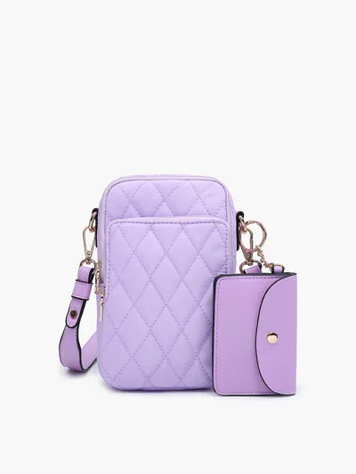Jen & Co. Women's Parker Vegan Quilted Crossbody Bag In Lavender In Purple