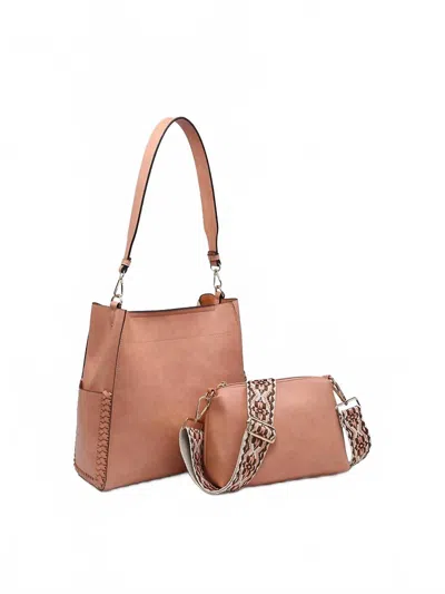 Jen & Co. Women's Penny Bucket Bag In Melon In Orange