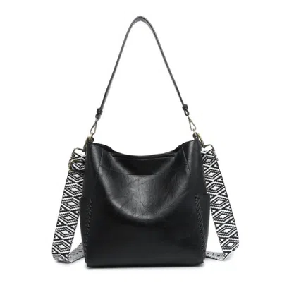 Jen & Co. Women's Penny Vegan Bucket Bag In Black