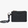 Jen & Co. Women's Rhodes Quilted Wallet With Wristlet Chain Bangle In Black In Black