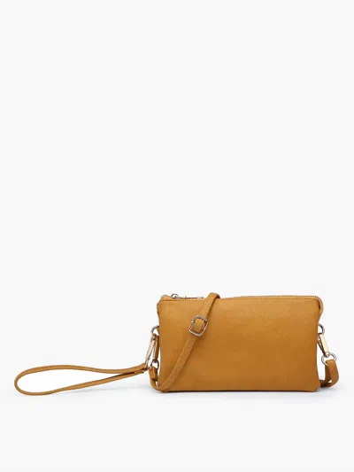 Jen & Co. Women's Riley Crossbody Purse With Guitar Strap In Mustard In Orange