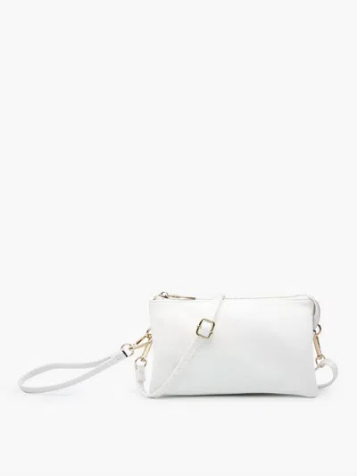 Jen & Co. Women's Riley Crossbody Purse With Guitar Strap In White