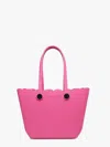 Jen & Co. Women's Rose Scalloped Versa Tote With Interchangeable Straps In Hot Pink