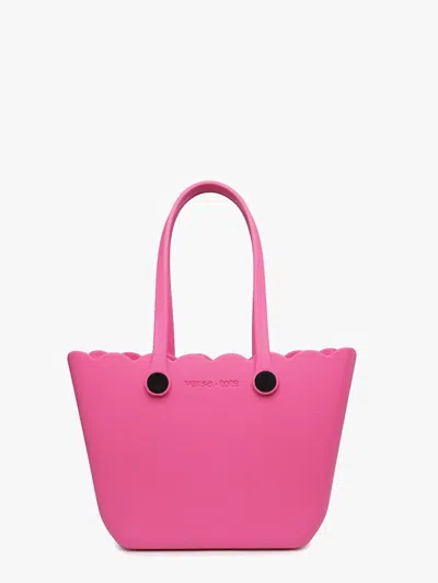 Jen & Co. Women's Rose Scalloped Versa Tote With Interchangeable Straps In Hot Pink