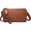Jen & Co. Women's Saddle Crossbody Wristlet Clutch In Brown In Brown