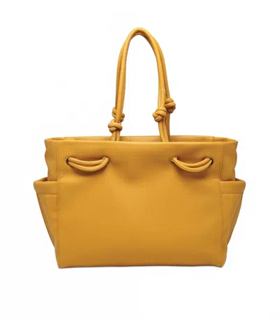 Jen & Co. Women's Skylar Knotted Handle Tote Bag In Mustard