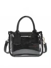 Jen & Co. Women's Stacey Clear Satchel With Inner Bag In Black In Black