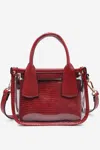 Jen & Co. Women's Stacey Clear Satchel With Inner Bag In Dark Red In Pink