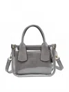 Jen & Co. Women's Stacey Clear Satchel With Inner Bag In Grey In Gray
