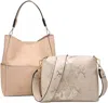 Jen & Co. Women's The Abby 2in1 Bucket Bag In Light Peach In Multi
