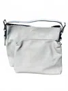 Jen & Co. Women's The Alexa Canvas Hobo Bag With Carry Pocket In Grey-blue In Multi