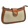 Jen & Co. Women's The Irene Woven Snap Crossbody Bag In Natural/brown In Multi