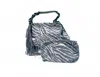 Jen & Co. Women's The Nori Vegan Zebra Hobo In Grey In Gray
