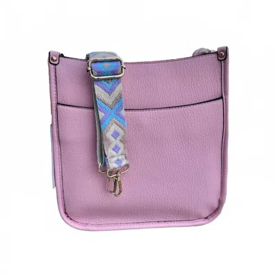 Jen & Co. Women's The Posie Crossbody With Guitar Strap In Sweet Pink In Multi