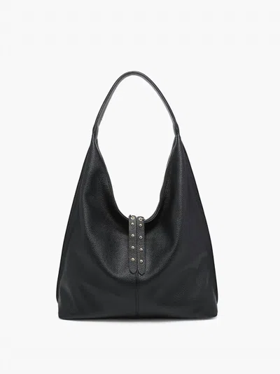 Jen & Co. Women's Tori Slouchy Hobo Bag With Studded Tassels In Black