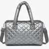 Jen & Co. Women's Trista Quilted Nylon Satchel Tote In Grey In Multi