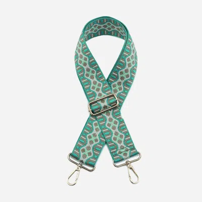 Jen & Co. Women's Wave Adjustable Guitar Strap In Turquoise In Green