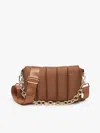 JEN & CO. WOMEN'S LALA QUILTED CROSSBODY W/ CHAIN BAG IN CHOCOLATE