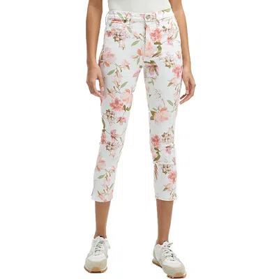 Jen7 By 7 For All Mankind Womens Floral Print Denim Cropped Jeans