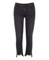 Jen7 By 7 For All Mankind Women's Ankle Straight Jeans In Washed Black In Black