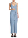 JEN7 WOMEN'S BELTED JUMPSUIT