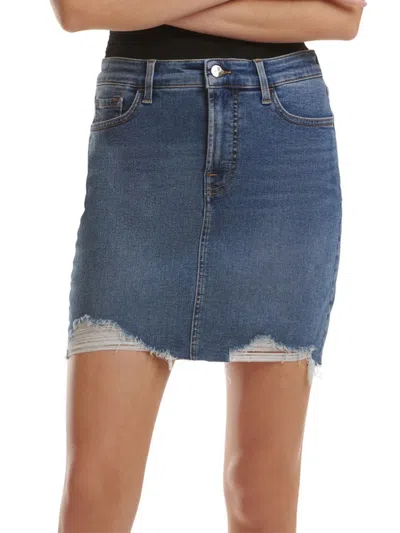 Jen7 By 7 For All Mankind Women's In Bloom Denim Mini Pencil Skirt In Brynn