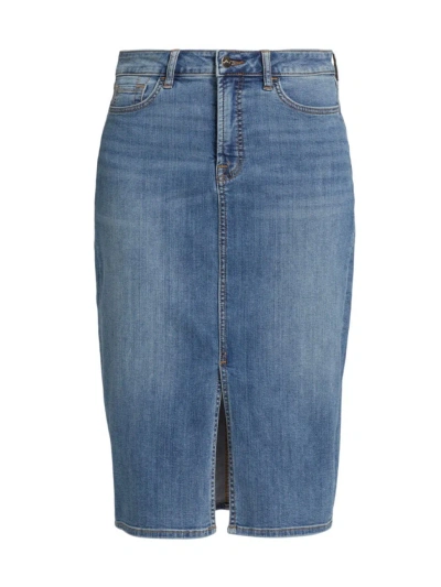 Jen7 Women's Denim Midi-skirt In Gia