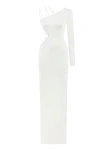 Jendue Aurora One Shoulder Maxi Dress In White