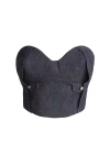 Jendue Chaby Strapless Corset In Deep Blue