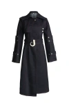 Jendue Chaby Trench Coat In Deep Blue
