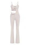 Jendue Cielo Cut Out Jumpsuit In Neutral