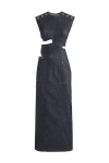 Jendue Harvey Deep Blue Asymmetric Cut Out Dress