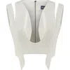 Jendue Ron 3d Crop Top In White
