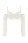 Jendue Ron Long Sleeve Top In White