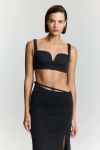 Jendue Us Dreams Denim Crop Top In Blue