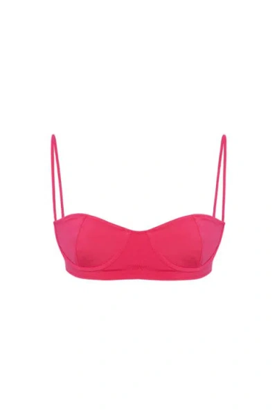 Jendue Us Irma Denim Jersey Bra In Pink