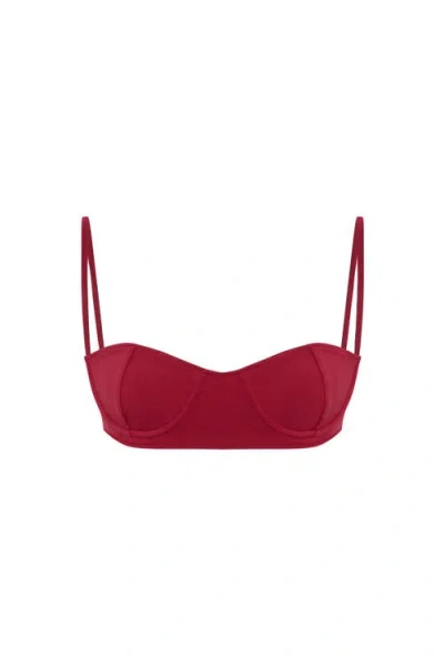 Jendue Us Irma Denim Jersey Bra In Red