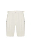 Jendue Us Lucia Denim Linen Shorts In White