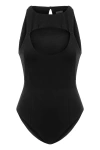 Jendue Us Pera Bodysuit Denim Jumpsuit In Black