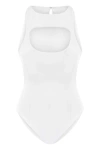 Jendue Us Pera Bodysuit Denim Jumpsuit In White