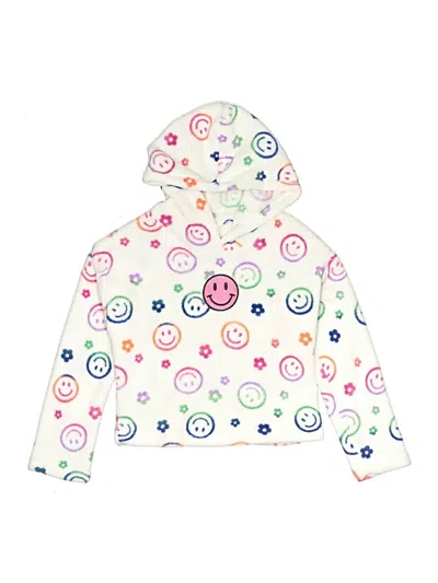 Pre-owned Jenna And Jessie Kids' Pullover Hoodie In White
