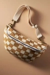 Jenna Bee Mustard Checkered Sling Bag In Yellow